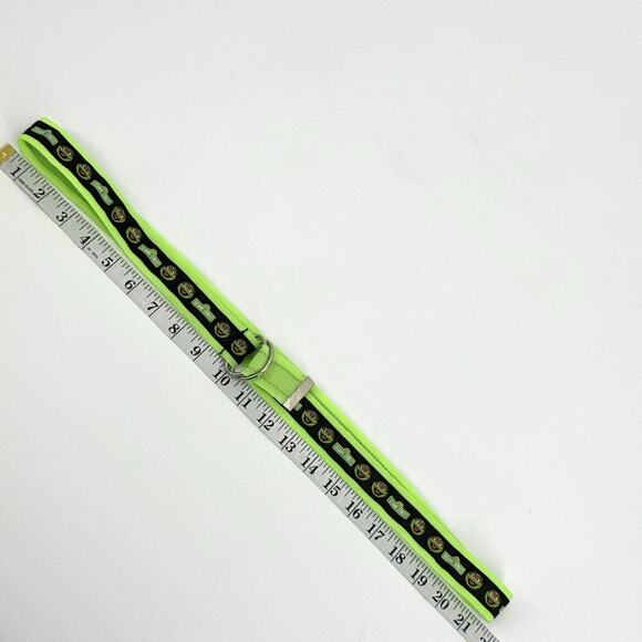 VTG Oscar the Grouch Lime Green/Black Nylon Webbing D-Ring Belt Unisex Large 46” - Picture 7 of 7